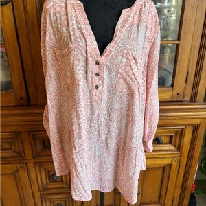 torrid Harper Coral Pink Animal Print Top